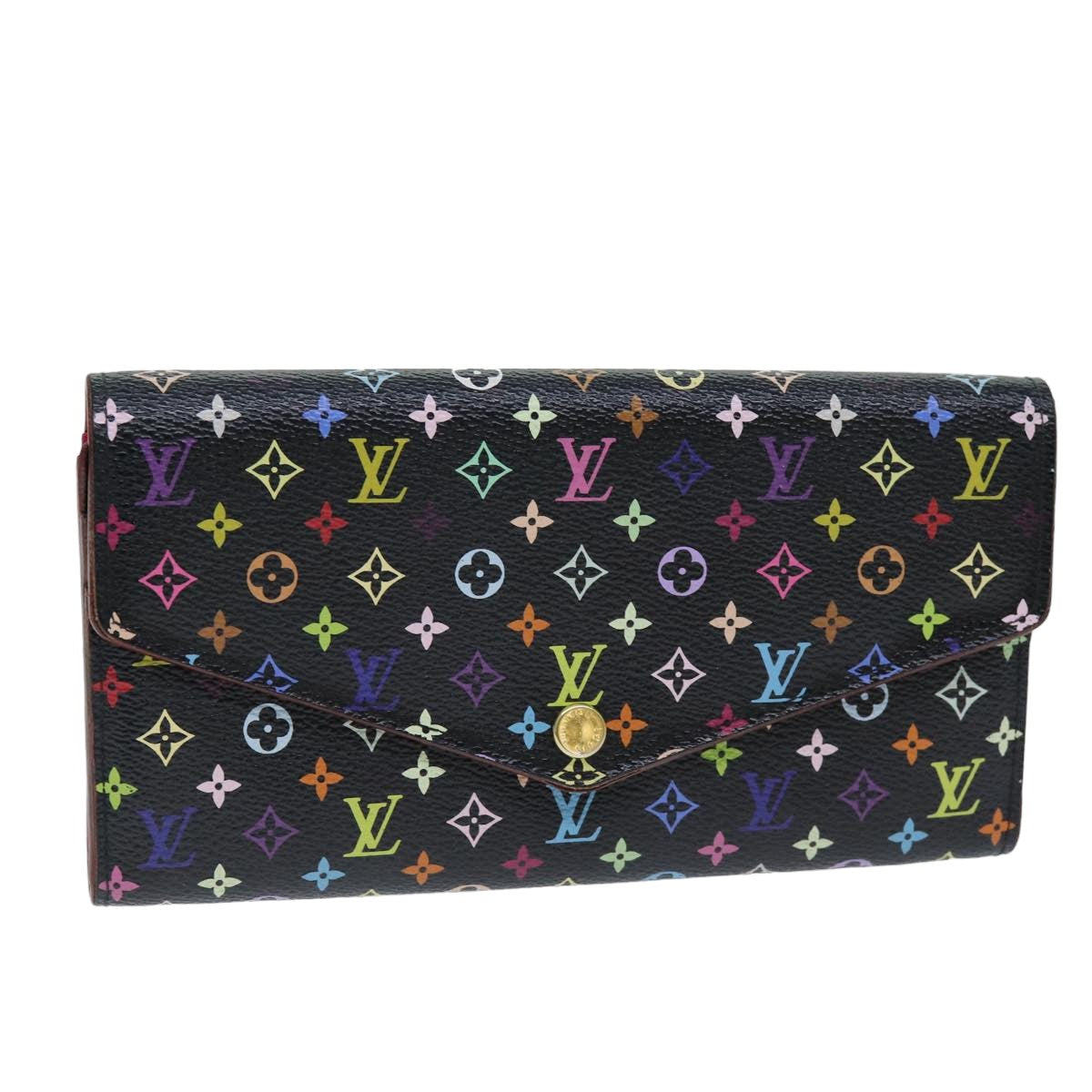 LOUIS VUITTON Monogram Multicolor PortefeuilleSarah Wallet M93747 Auth 75705