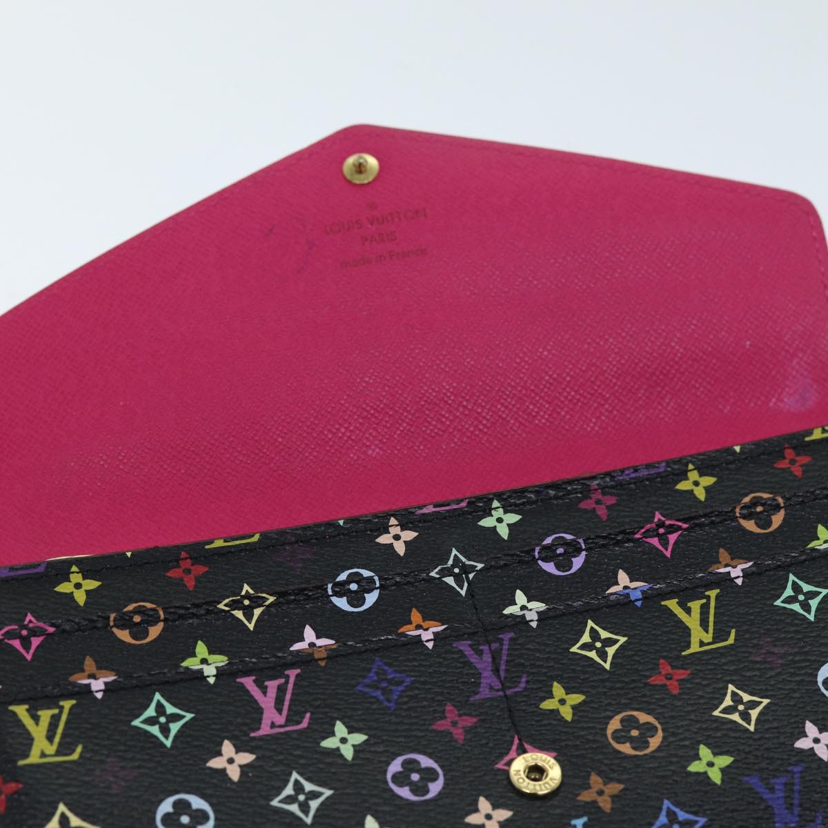 LOUIS VUITTON Monogram Multicolor PortefeuilleSarah Wallet M93747 Auth 75705