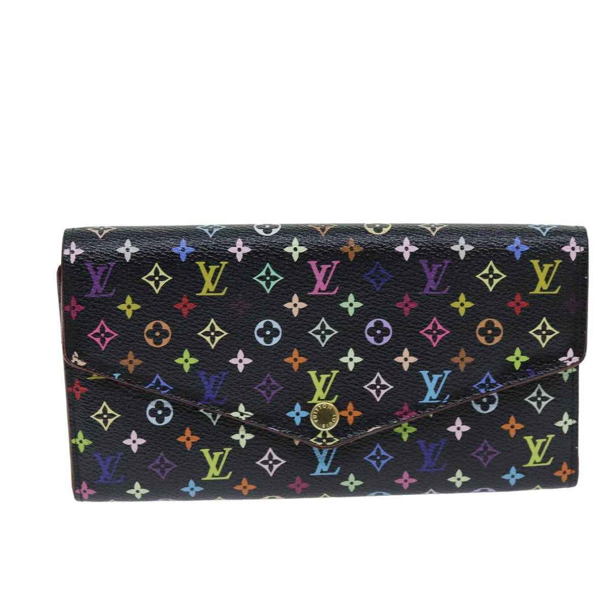 LOUIS VUITTON Monogram Multicolor PortefeuilleSarah Wallet M93747 Auth 75705