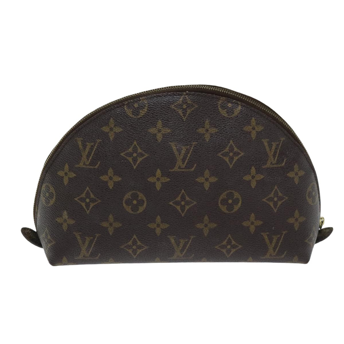 LOUIS VUITTON Monogram Trousse Demi Ronde Cosmetic Pouch M47520 LV Auth 75708 - 0