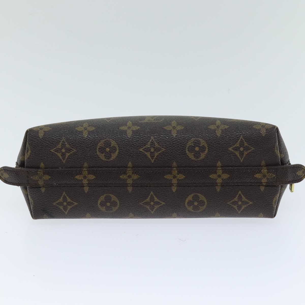 LOUIS VUITTON Monogram Trousse Demi Ronde Cosmetic Pouch M47520 LV Auth 75708