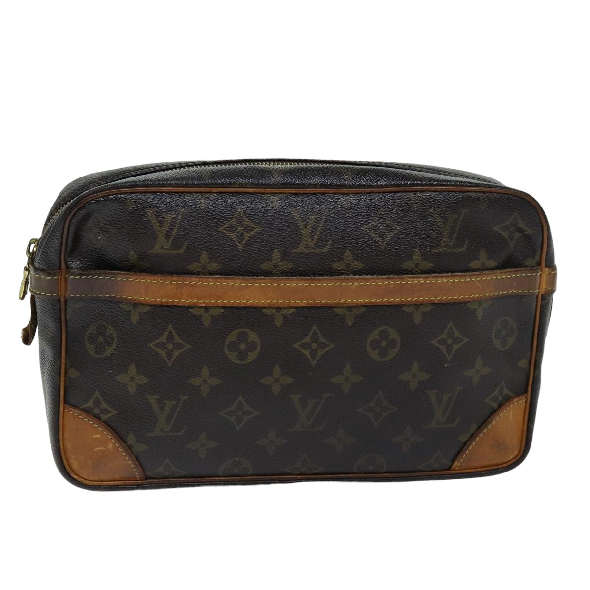 LOUIS VUITTON Monogram Compiegne 28 Clutch Bag M51845 LV Auth 75717