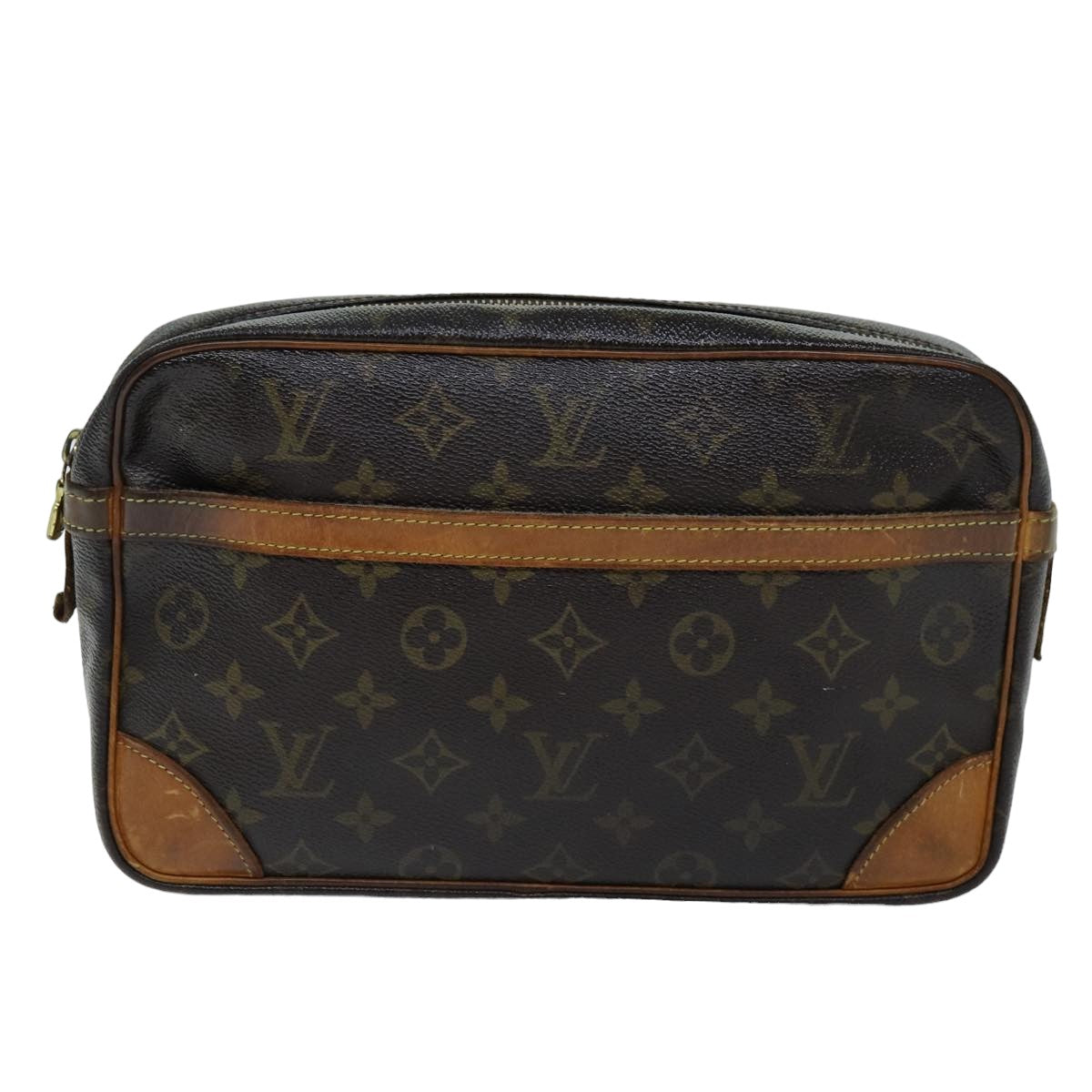 LOUIS VUITTON Monogram Compiegne 28 Clutch Bag M51845 LV Auth 75717