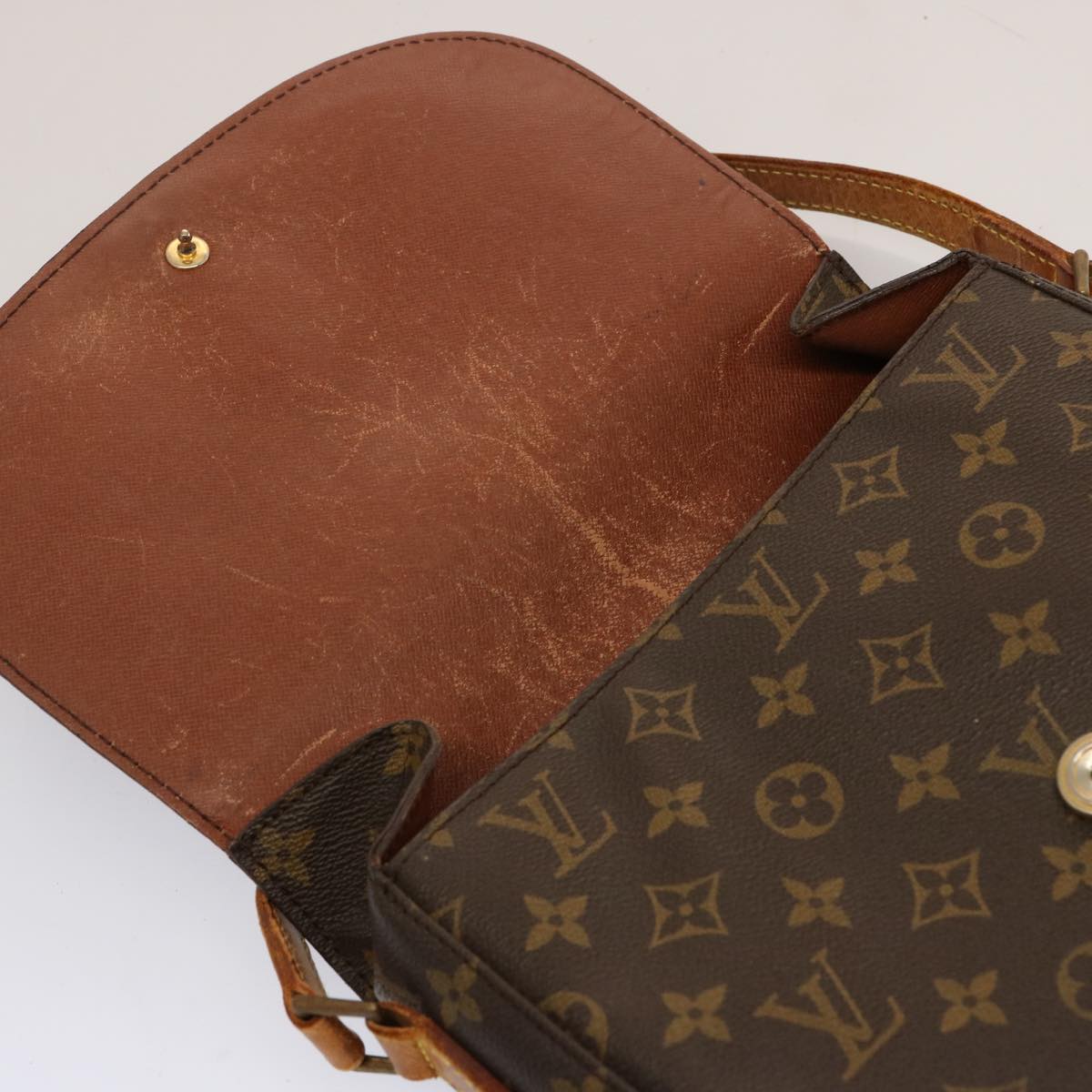 LOUIS VUITTON Monogram Saint Cloud GM Shoulder Bag M51242 LV Auth 75721