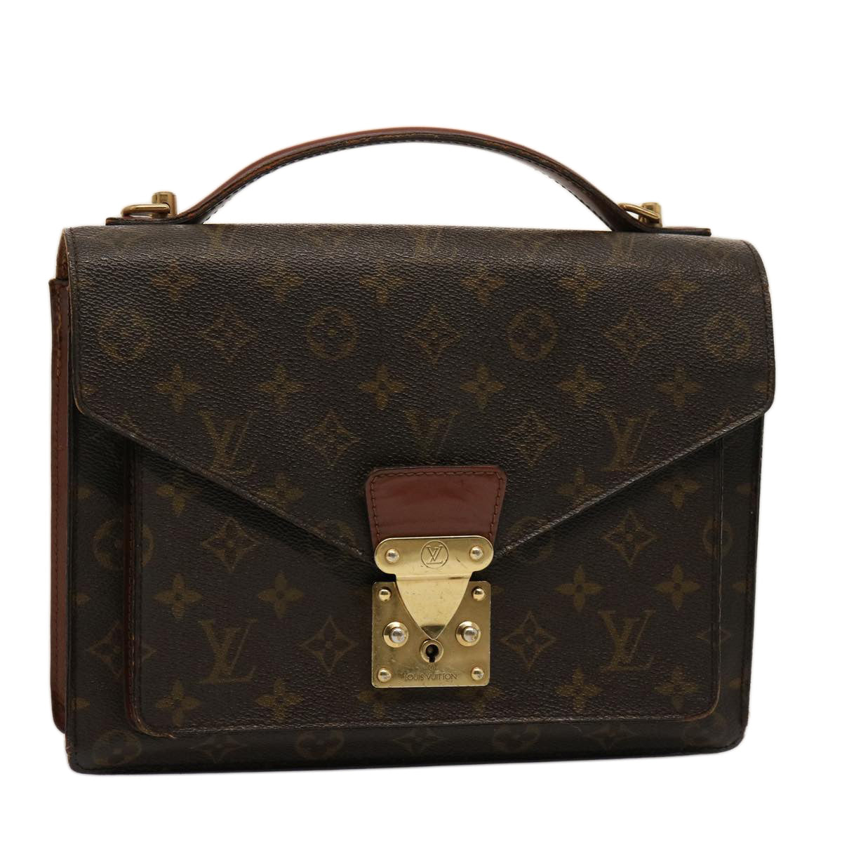 LOUIS VUITTON Monogram Monceau 28 Hand Bag 2way M51185 LV Auth 75724