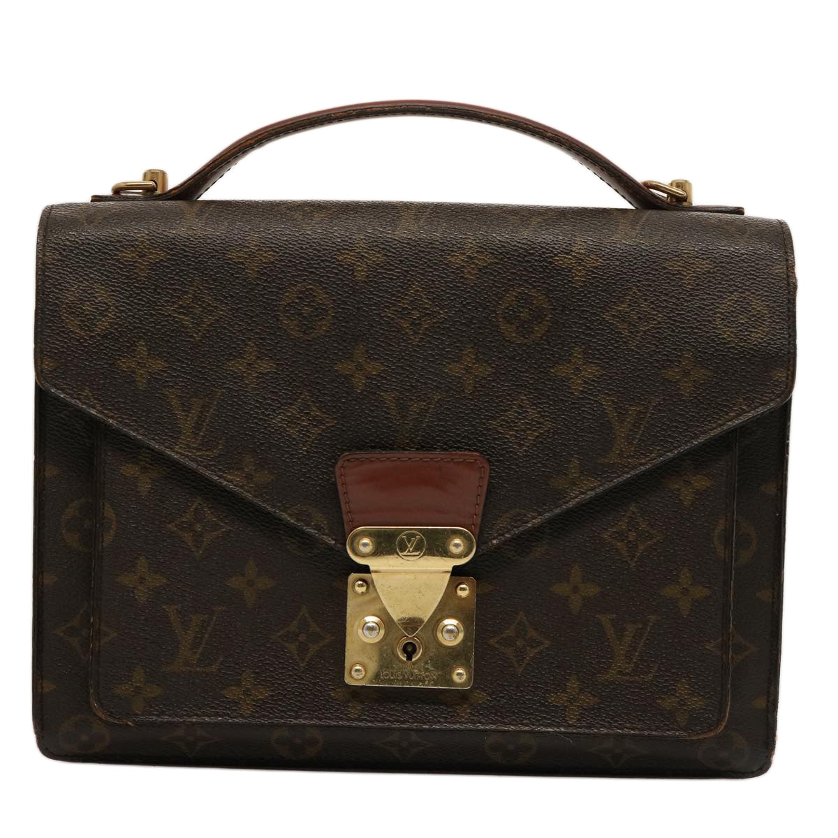 LOUIS VUITTON Monogram Monceau 28 Hand Bag 2way M51185 LV Auth 75724