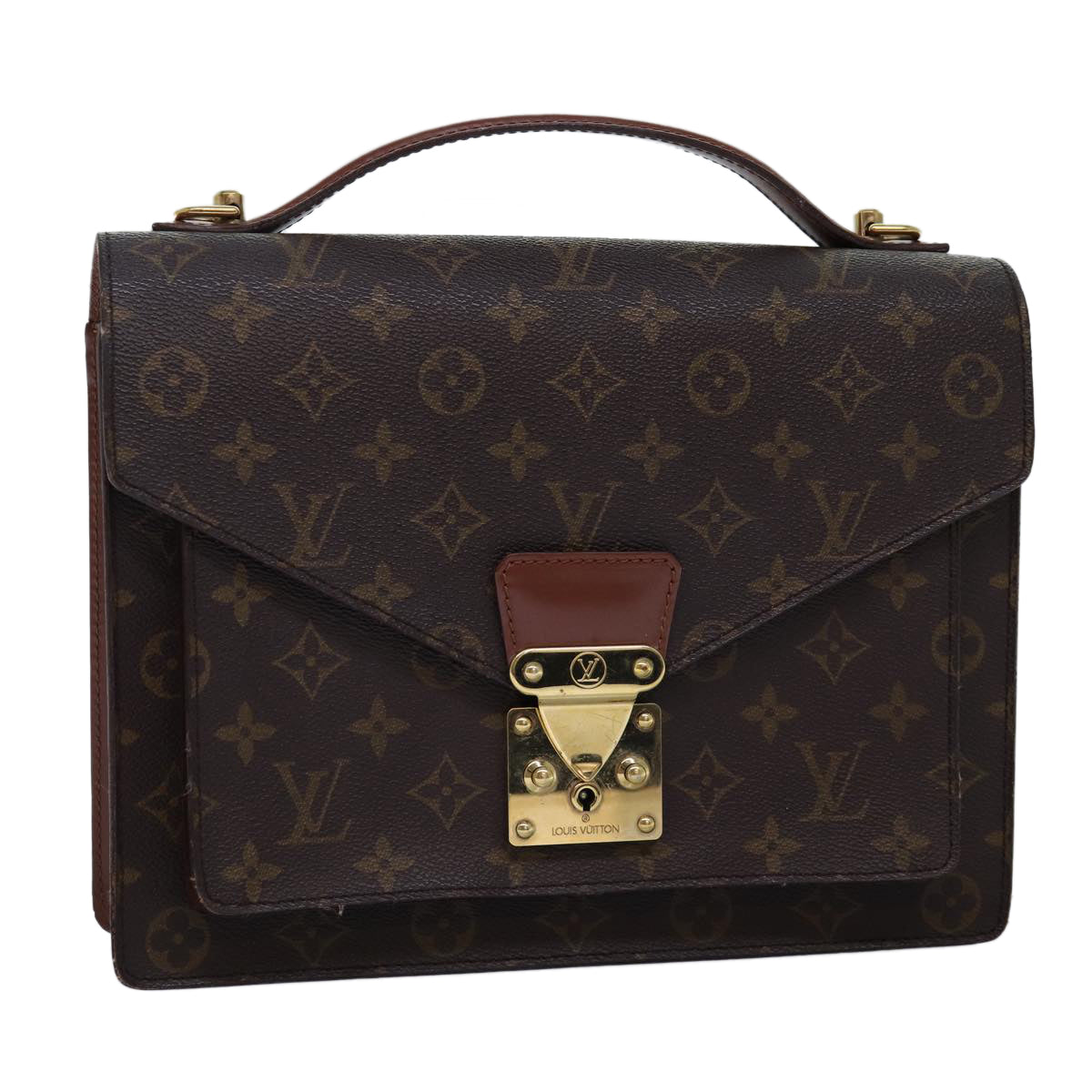 LOUIS VUITTON Monogram Monceau 28 Hand Bag 2way M51185 LV Auth 75727