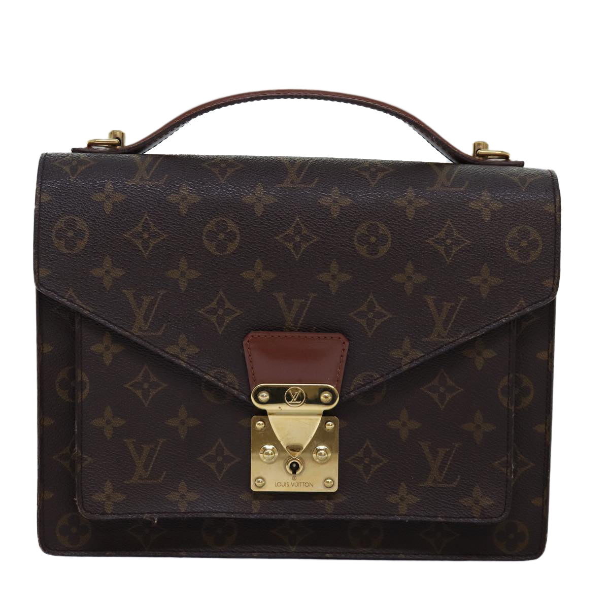 LOUIS VUITTON Monogram Monceau 28 Hand Bag 2way M51185 LV Auth 75727