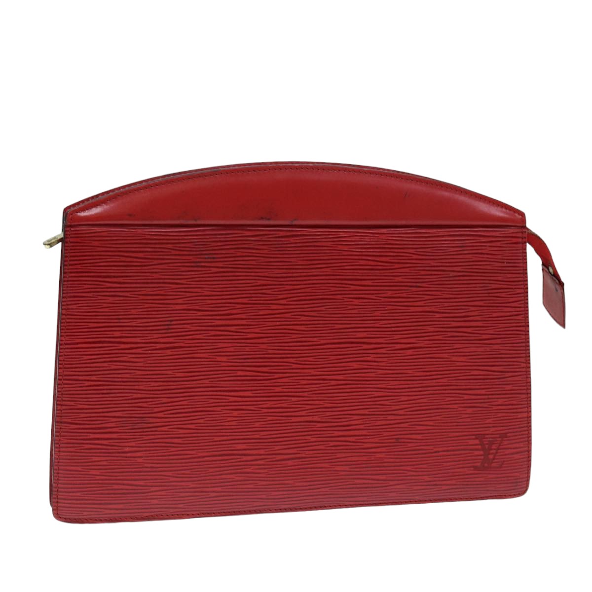 LOUIS VUITTON Epi Trousse Crete Clutch Bag Red M48407 LV Auth 75731