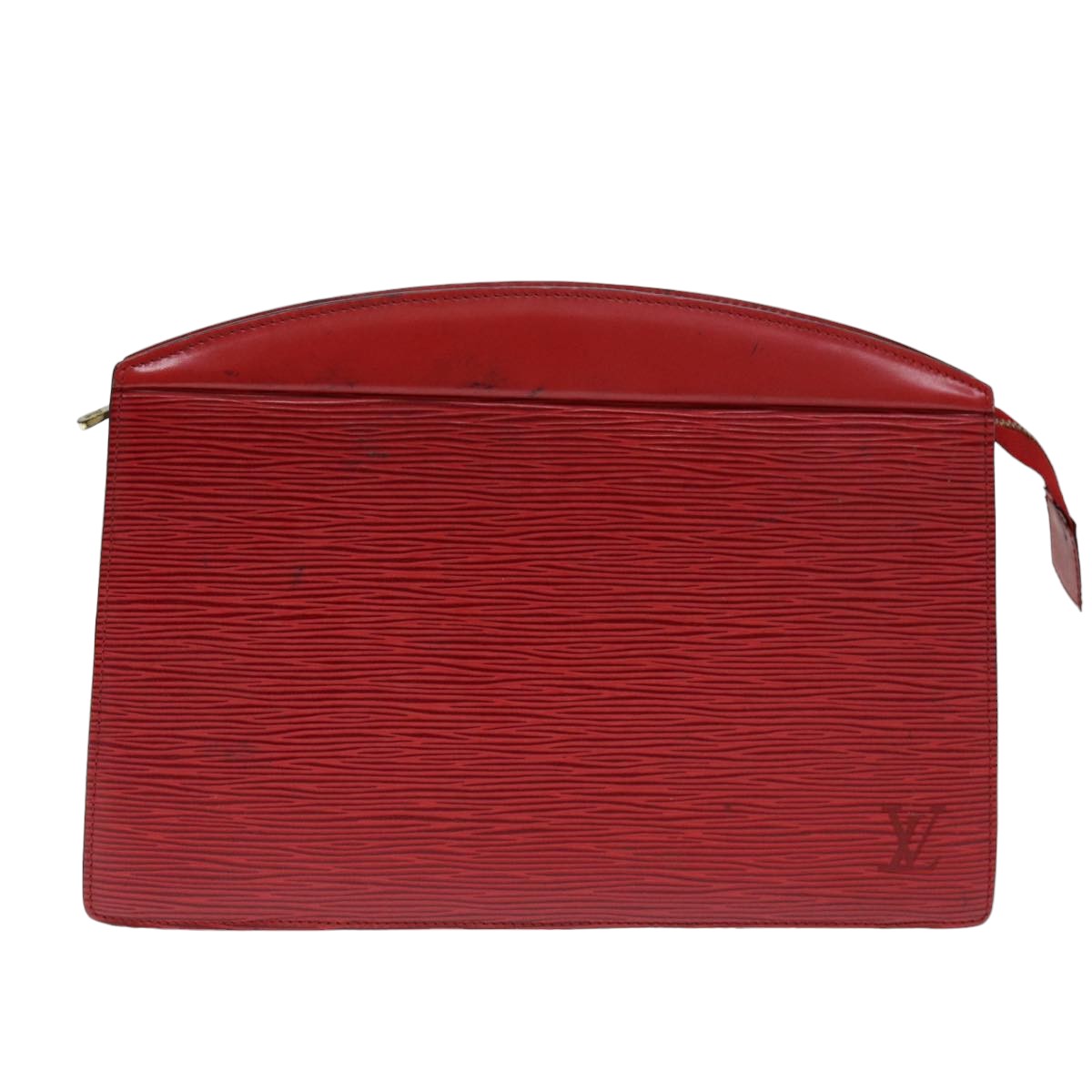 LOUIS VUITTON Epi Trousse Crete Clutch Bag Red M48407 LV Auth 75731