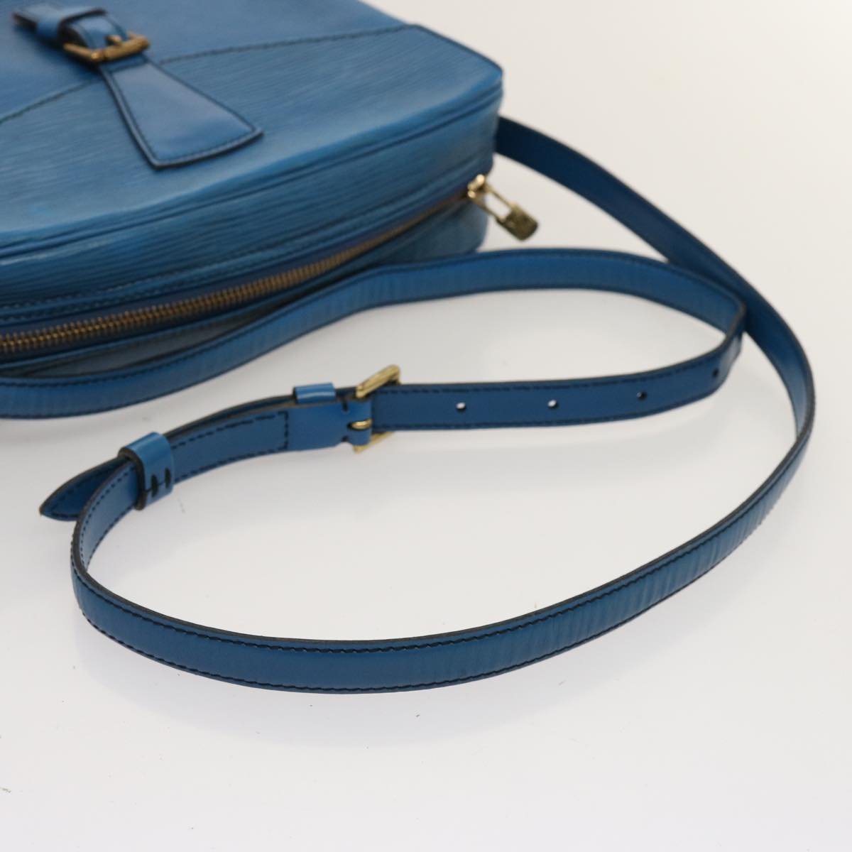 LOUIS VUITTON Epi June Feuille Shoulder Bag Blue M52155 LV Auth 75735