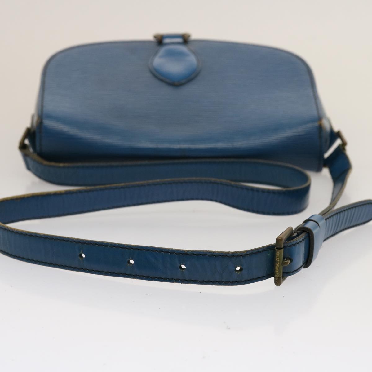 LOUIS VUITTON Epi Saint Cloud GM Shoulder Bag Toledo Blue M52195 LV Auth 75736