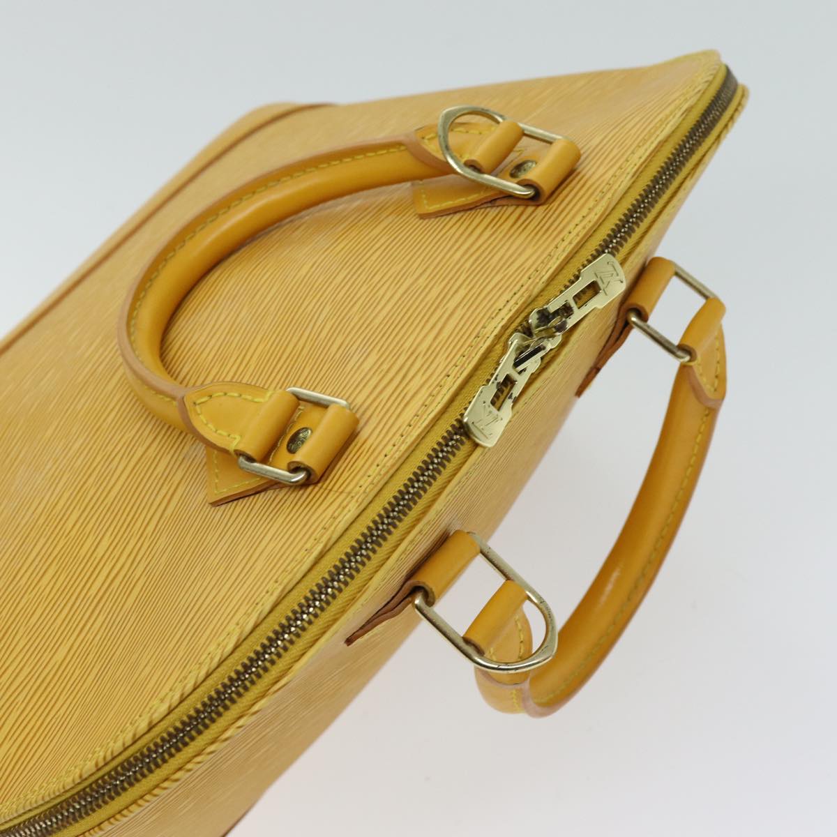 LOUIS VUITTON Epi Alma Hand Bag Tassili Yellow M52149 LV Auth 75756