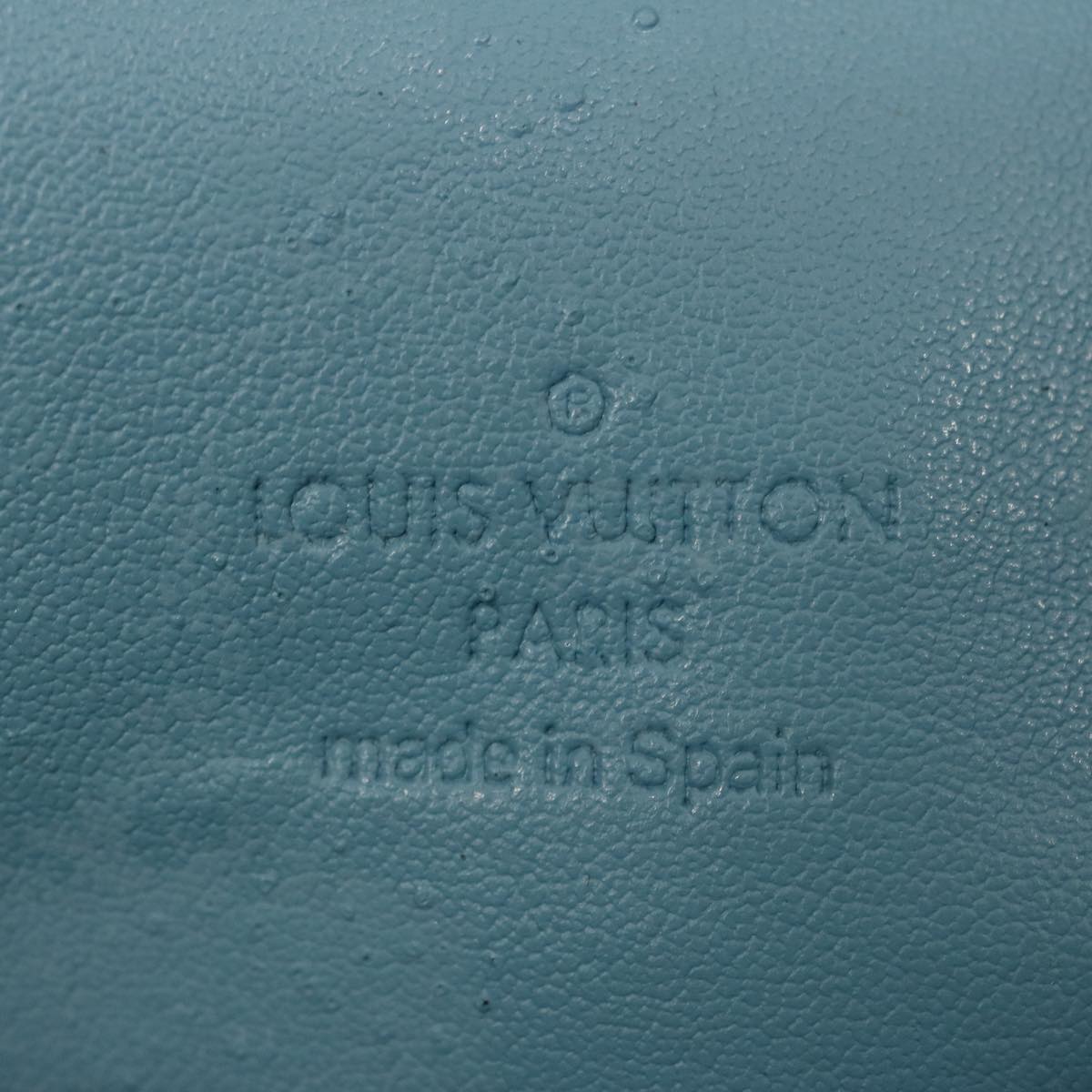 LOUIS VUITTON Monogram Vernis Houston Hand Bag Baby Blue M91005 LV Auth 75758