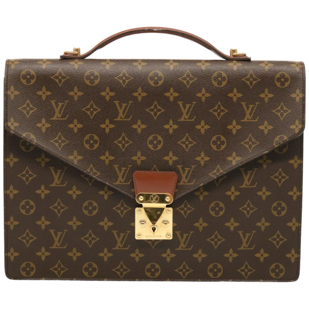 LOUIS VUITTON Monogram Porte Documents Bandouliere Bag M53338 LV Auth 75779