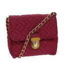 PRADA Chain Shoulder Bag Nylon Pink Auth 75800-1