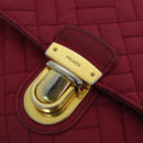PRADA Chain Shoulder Bag Nylon Pink Auth 75800-8