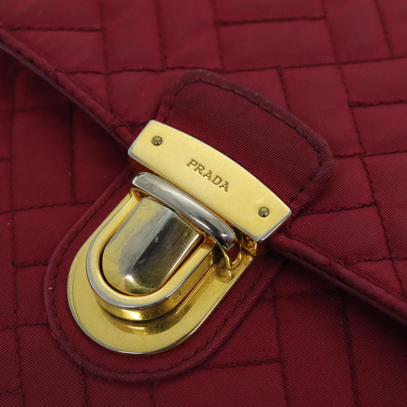 PRADA Chain Shoulder Bag Nylon Pink Auth 75800