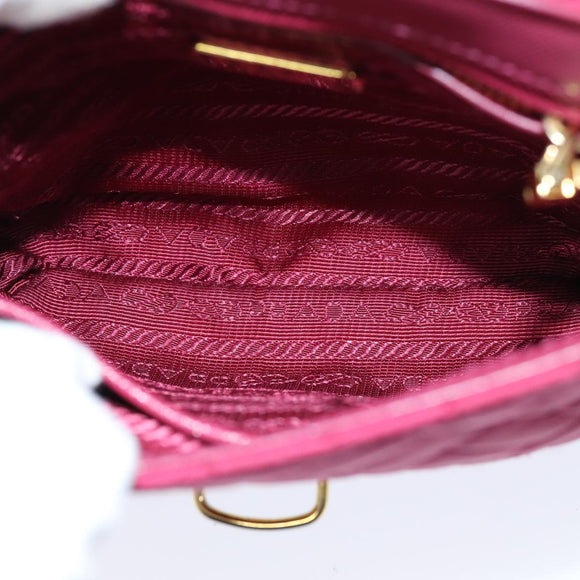 PRADA Chain Shoulder Bag Nylon Pink Auth 75800
