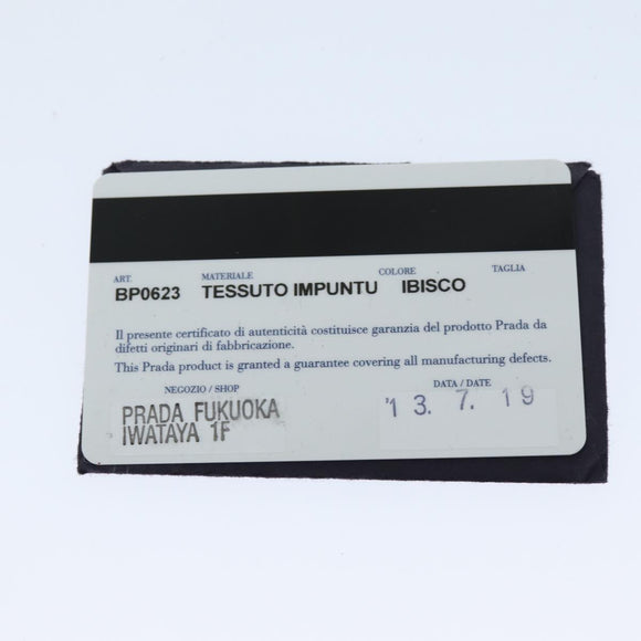 PRADA Chain Shoulder Bag Nylon Pink Auth 75800