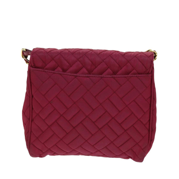 PRADA Schultertasche Kette Nylon Rosa Auth 75800