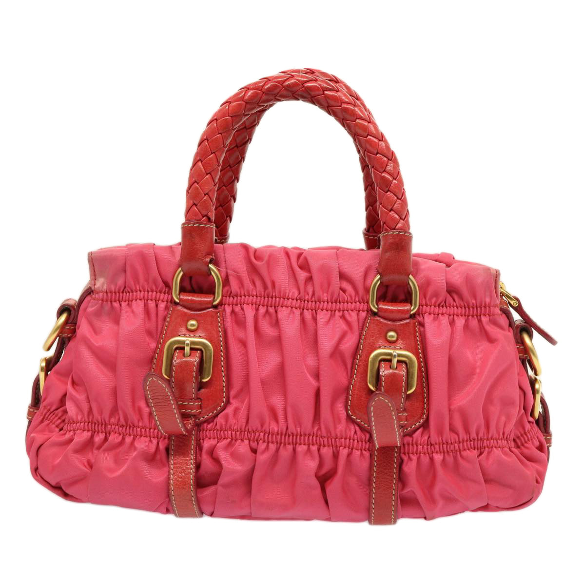 PRADA Hand Bag Nylon 2way Pink Auth 75803 - 0
