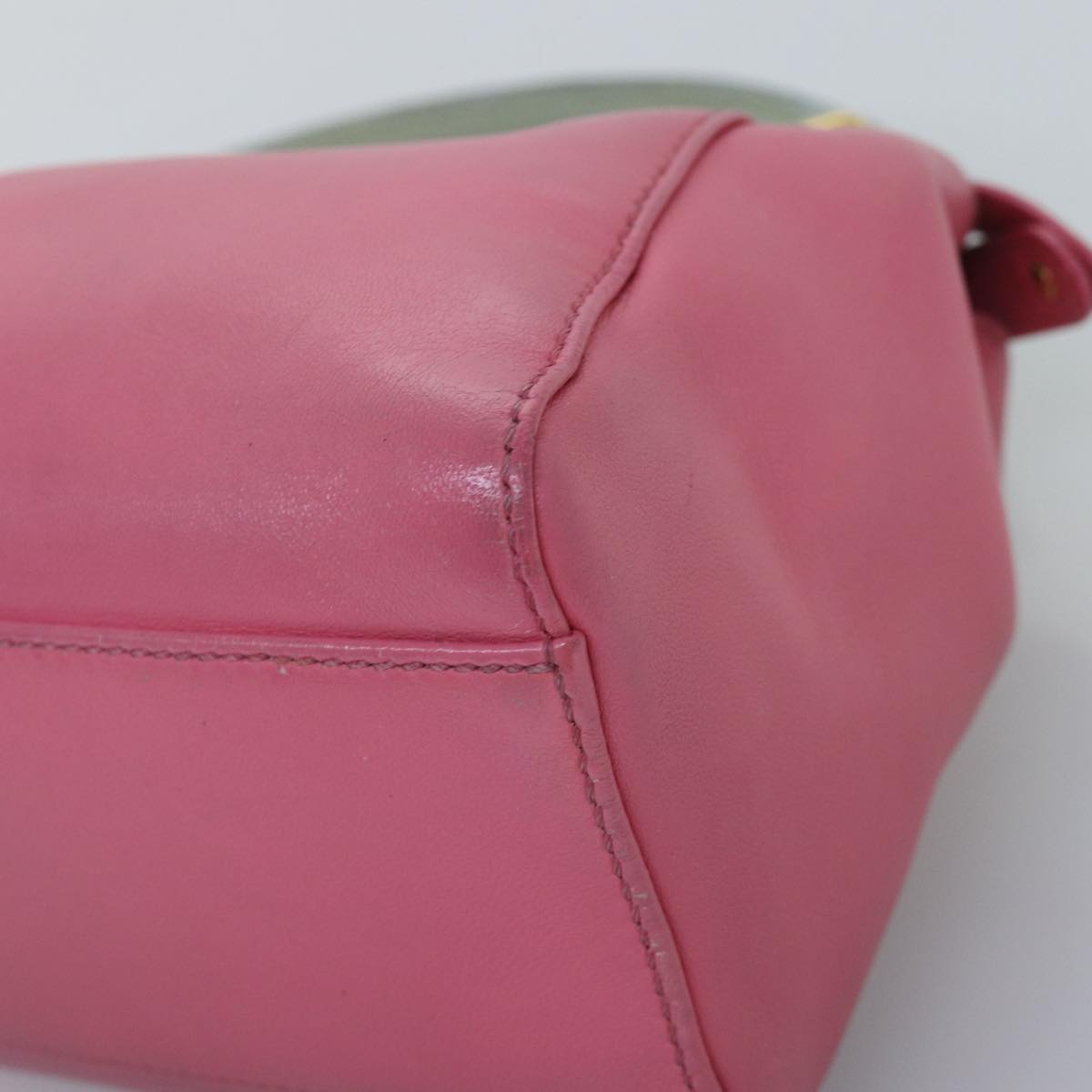 FENDI Mini Peek A Boo Hand Bag Leather 2way Pink Auth 75805