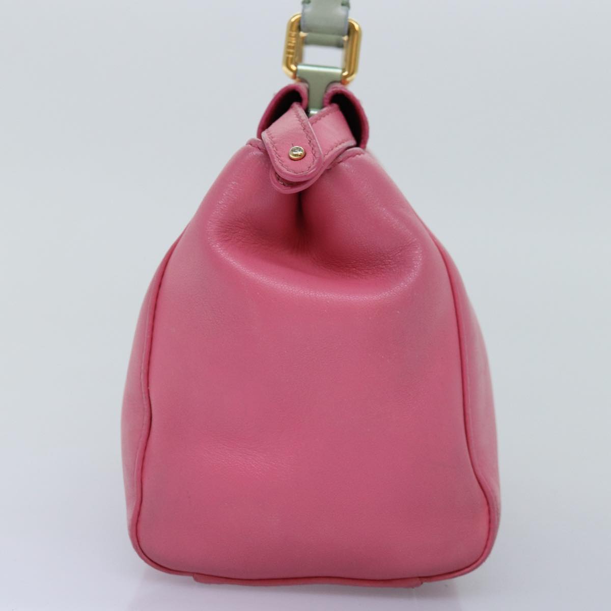 FENDI Mini Peek A Boo Hand Bag Leather 2way Pink Auth 75805