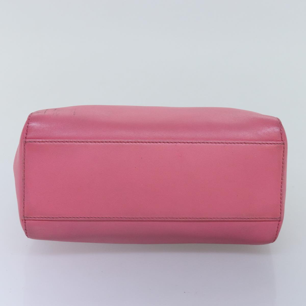 FENDI Mini Peek A Boo Hand Bag Leather 2way Pink Auth 75805