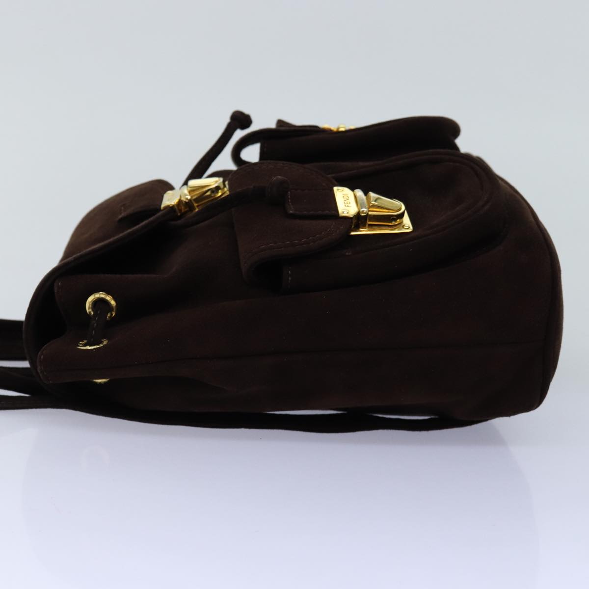 FENDI Backpack Suede Brown Auth 75806