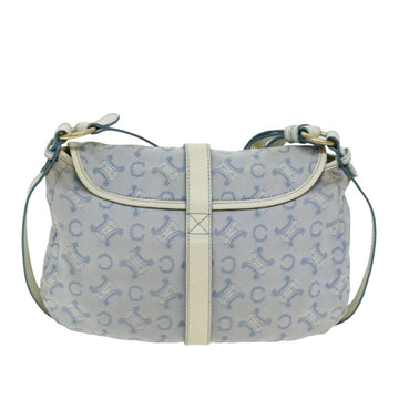 CELINE C Macadam Canvas Shoulder Bag Light Blue Auth 75808 - 0