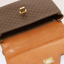 CELINE Macadam Canvas Hand Bag PVC 2way Brown Auth 75809-10