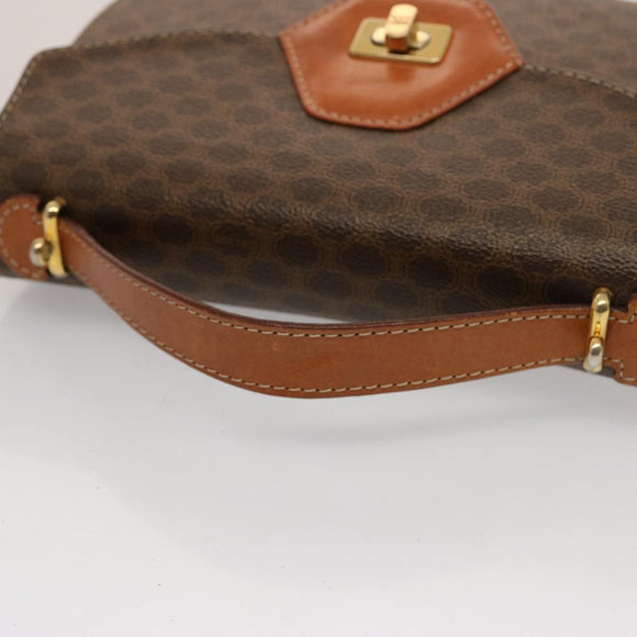 CELINE Macadam Canvas Handtasche PVC 2-Wege Braun Auth 75809
