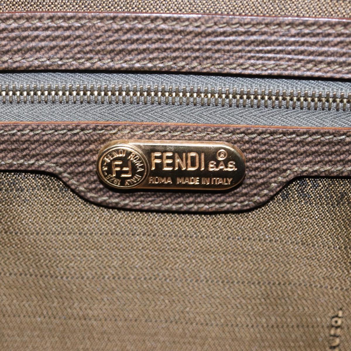 FENDI Hand Bag Leather 2way Brown Auth 75819