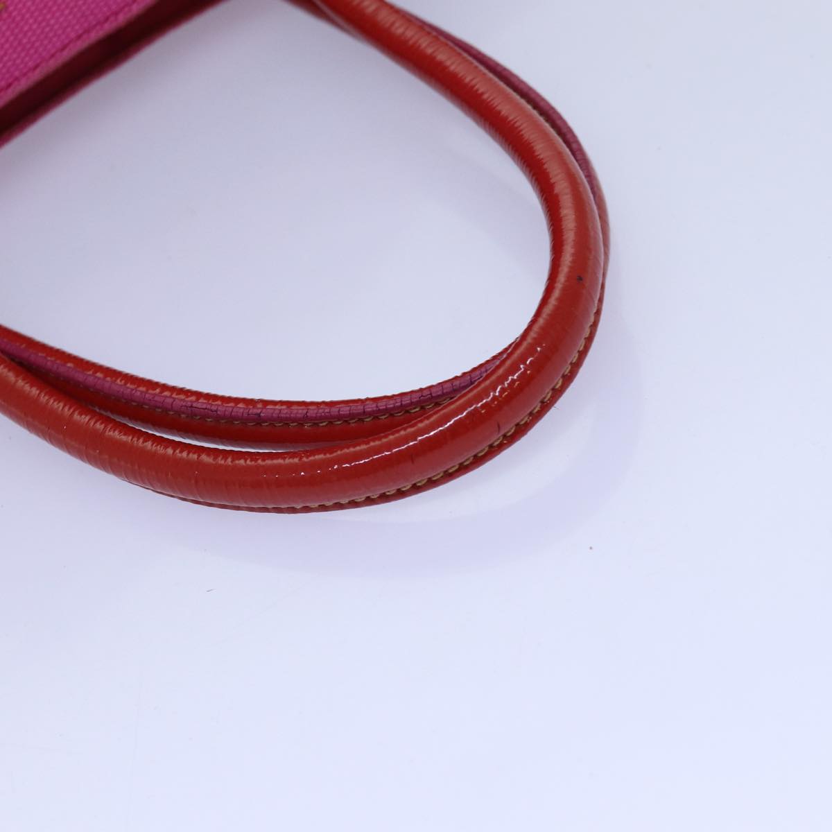 PRADA Hand Bag Nylon Pink Red Auth 75823