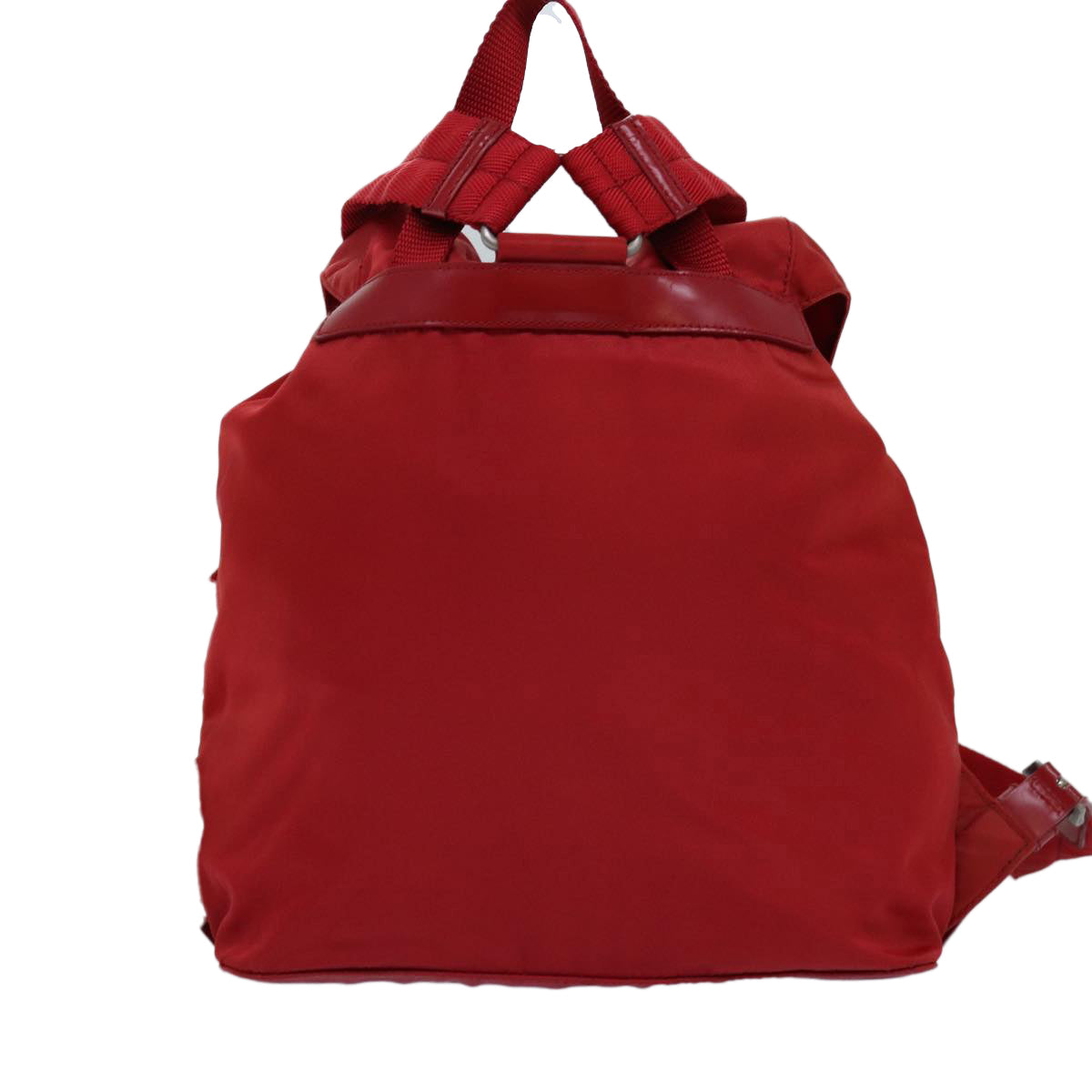 PRADA Hand Bag Nylon Red Auth 75825 - 0