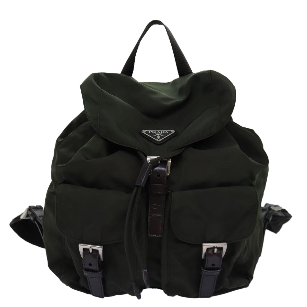 PRADA Backpack Nylon Khaki Auth 75827 - 0