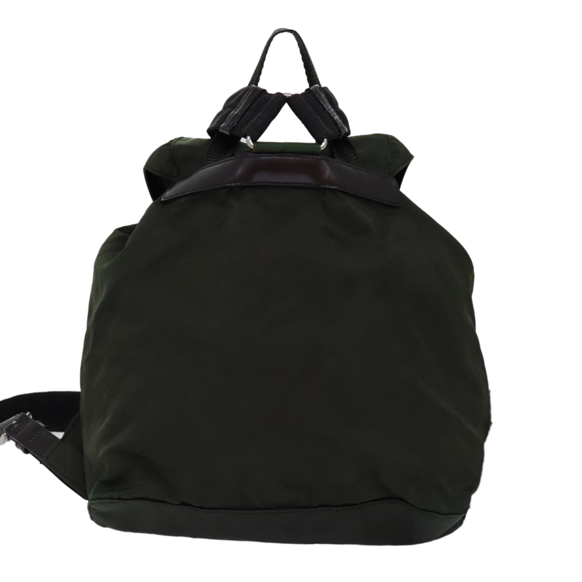 PRADA Backpack Nylon Khaki Auth 75827