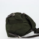 PRADA Rugzak Nylon Kaki Donkerbruin Auth 75827-3