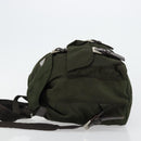 PRADA Rugzak Nylon Kaki Donkerbruin Auth 75827-4