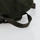 PRADA Rugzak Nylon Kaki Donkerbruin Auth 75827-7