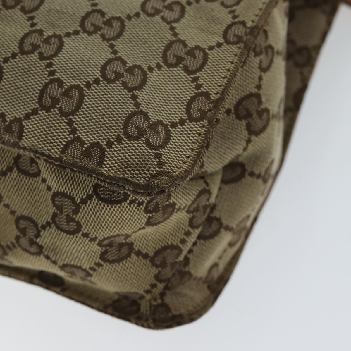 GUCCI GG Canvas Shoulder Bag Beige 120841 Auth 75829