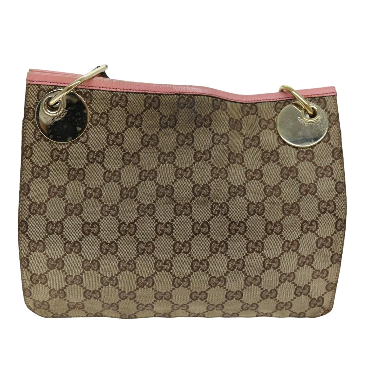 GUCCI GG Canvas Shoulder Bag Beige 120841 Auth 75829