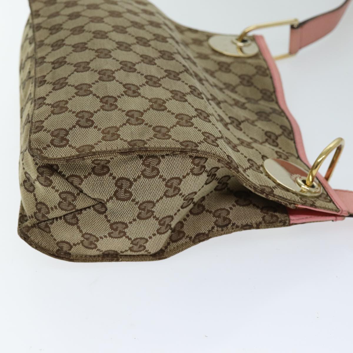 GUCCI GG Canvas Shoulder Bag Beige 120841 Auth 75829