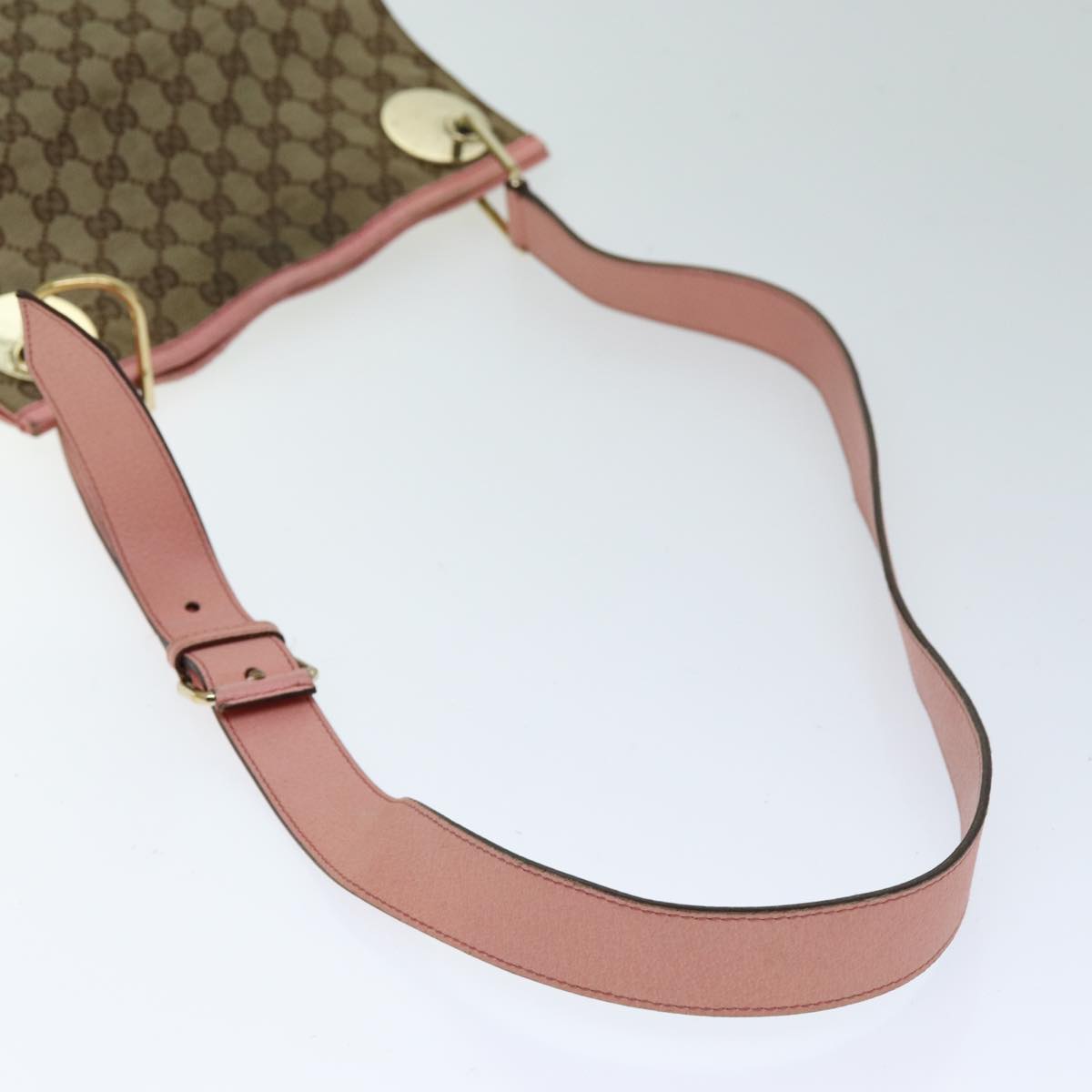 GUCCI GG Canvas Shoulder Bag Beige 120841 Auth 75829