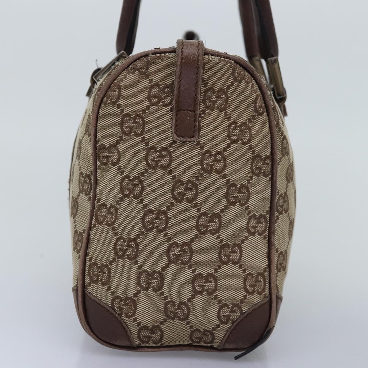 GUCCI GG Canvas Hand Bag Beige 30458 Auth 75831