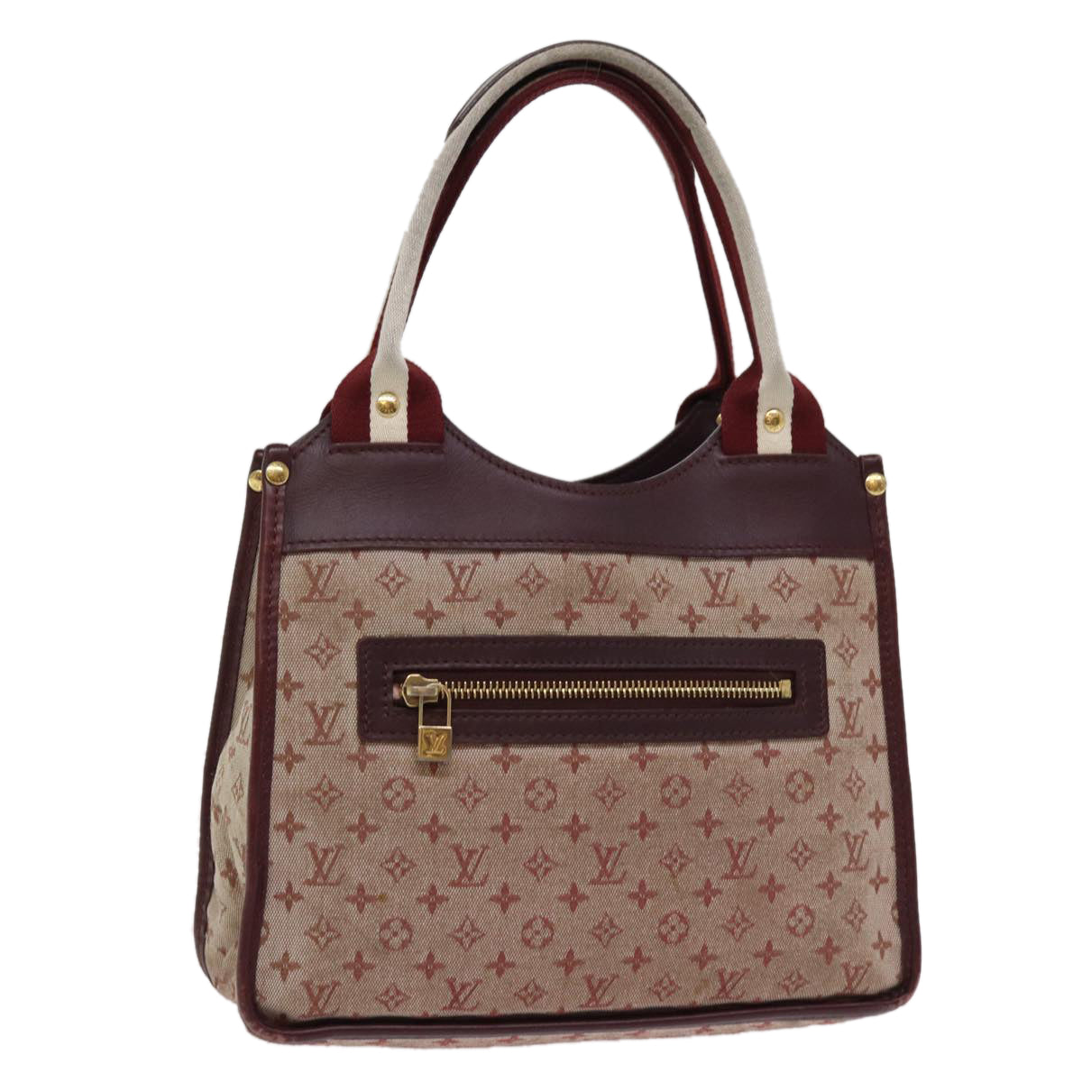 LOUIS VUITTON Monogram Mini Suck Catlin Hand Bag Cherry M92326 LV Auth 75843