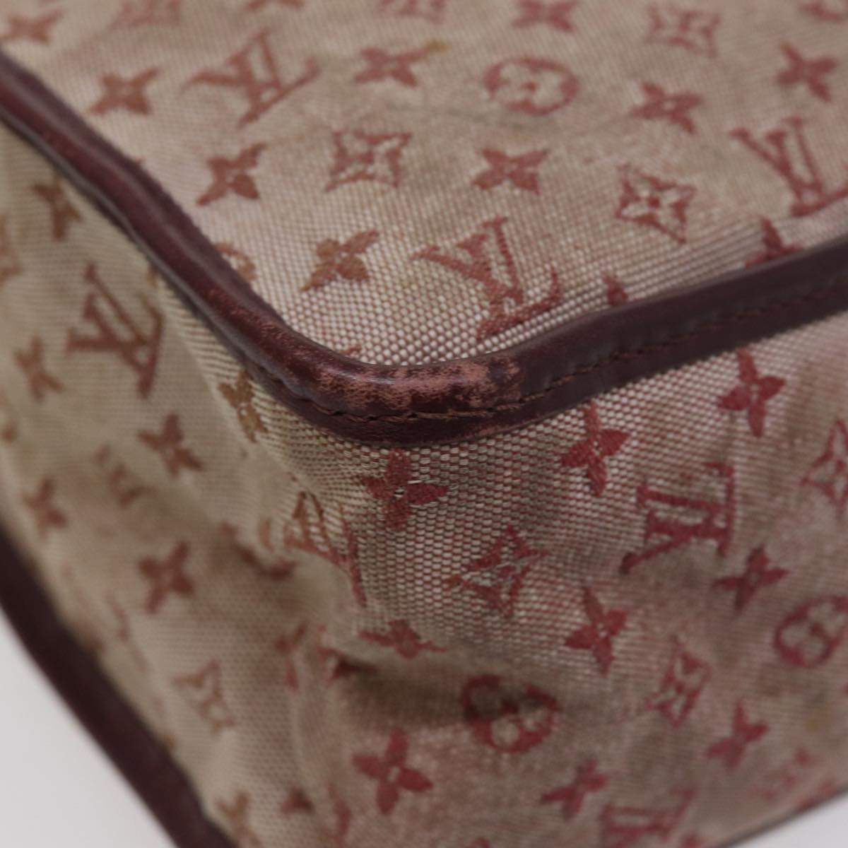 LOUIS VUITTON Monogram Mini Suck Catlin Hand Bag Cherry M92326 LV Auth 75843