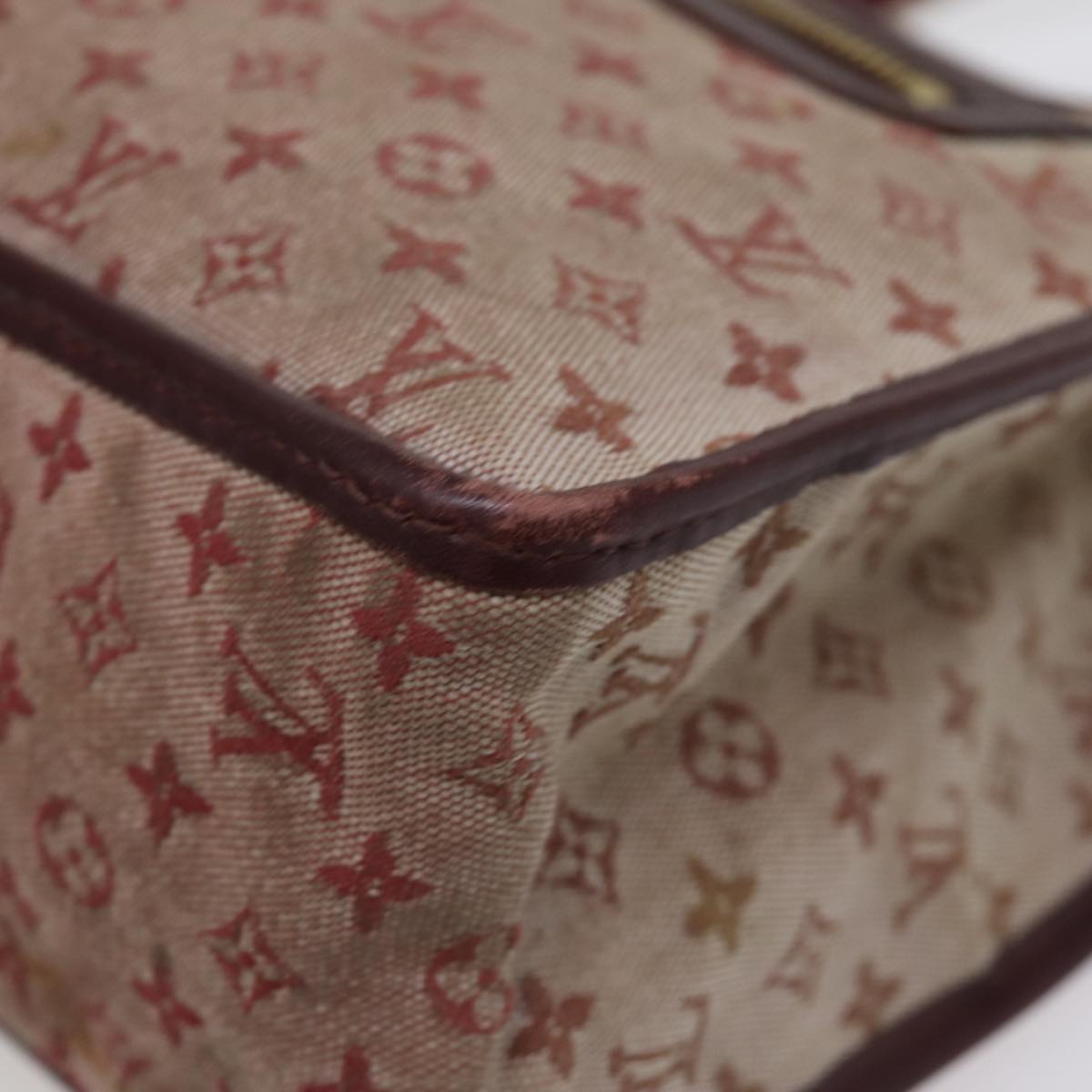 LOUIS VUITTON Monogram Mini Suck Catlin Hand Bag Cherry M92326 LV Auth 75843