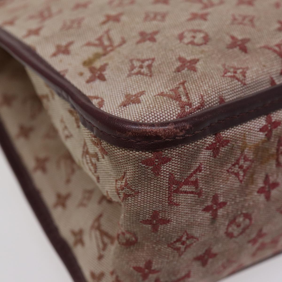 LOUIS VUITTON Monogram Mini Suck Catlin Hand Bag Cherry M92326 LV Auth 75843